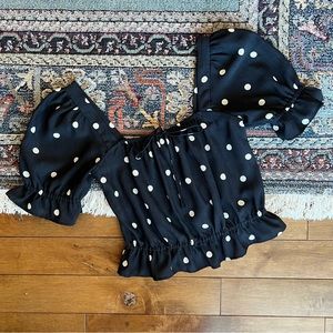✨3/15$ Crop top, polka dots H&M